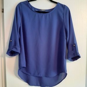 Blue womens dress blouse